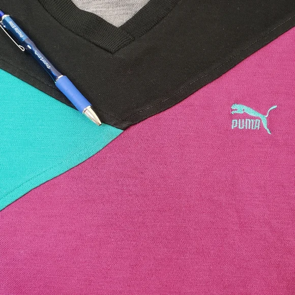 Vintage Puma Cropped Colorblock Sweatshirt - Picture 6 of 7